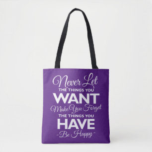 Tote Bag N'oublie pas ce que tu as été heureux