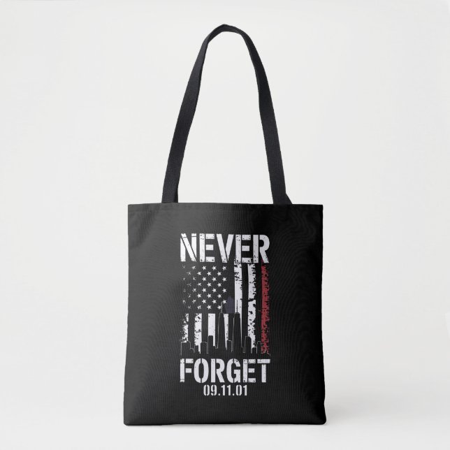 Tote Bag N'oubliez jamais le 11 septembre 2001 (Devant)