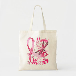 Tote Bag Nounou D'Un Guerrier Dragonfly Cancer Du Sein
