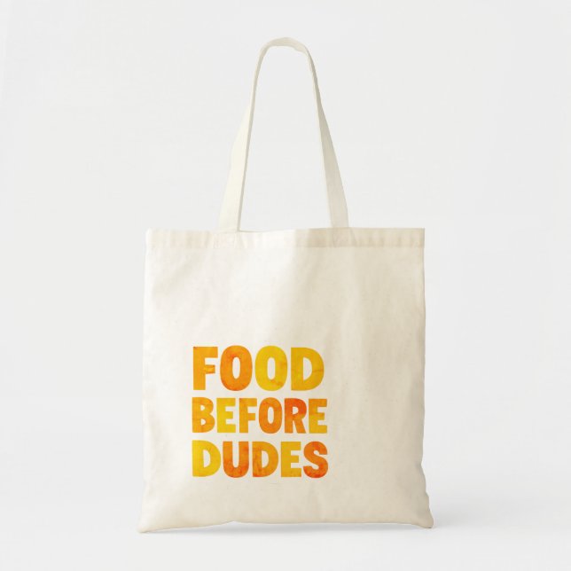 Tote Bag Nourriture avant les mecs (Devant)