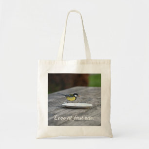 Tote Bag Nourriture Bleue Tit sur Plate de gâteau Amour à l
