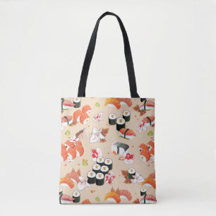 Tote Bag Nourriture japonaise : Motif 3 de sushi