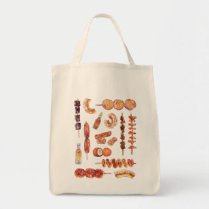 Tote Bag Nourriture philippine de rue dans l'aquarelle
