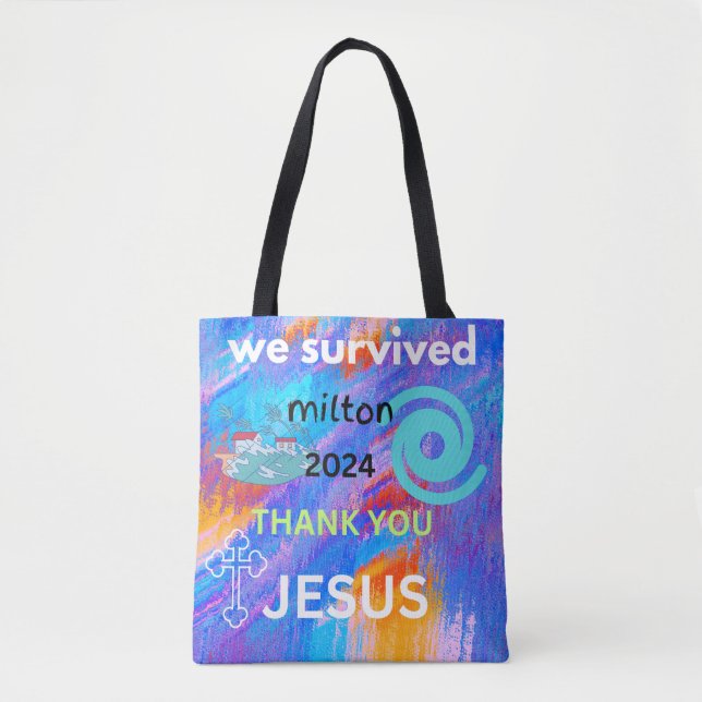Tote Bag Nous avons survécu à milton 2024 (Devant)