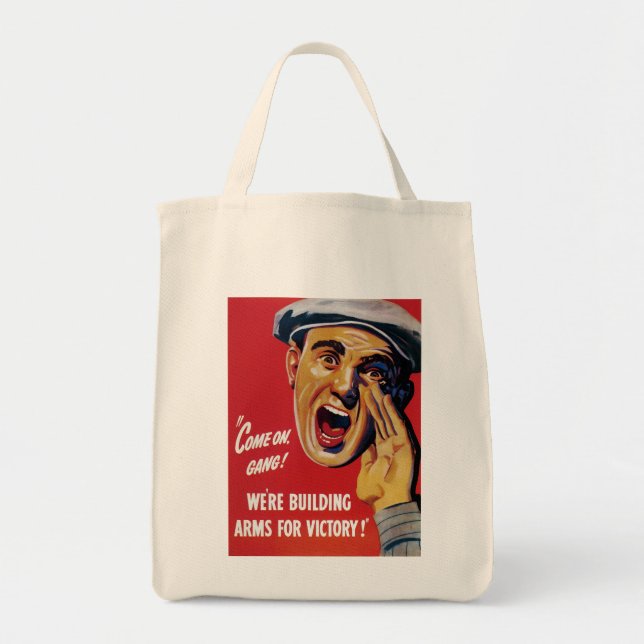 Tote Bag Nous construisons des armes pour la victoire ! (Devant)