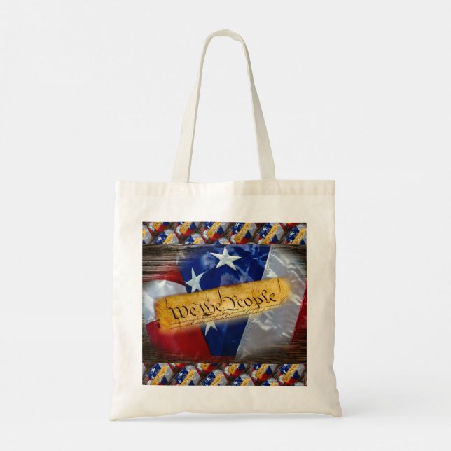 Tote Bag Nous Le Peuple Drapeau Américain (Dos)