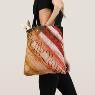 Tote Bag NOUS LE PEUPLE Drapeau Industriel Américain