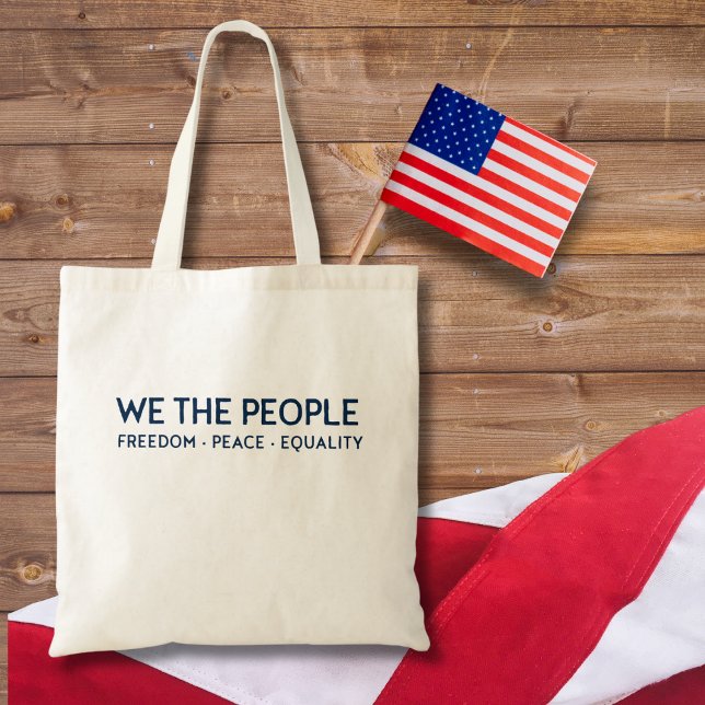 Tote Bag NOUS LE PEUPLE Liberté Paix Égalité | Bleu (Créateur téléchargé)
