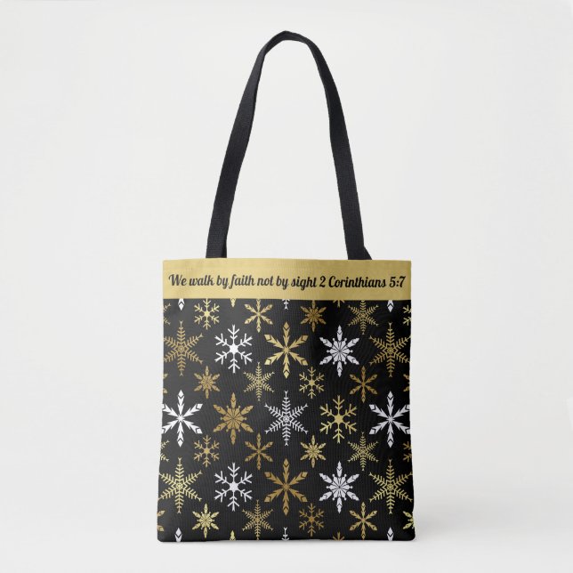 Tote Bag Nous marchons par la foi pas par coutume de (Devant)
