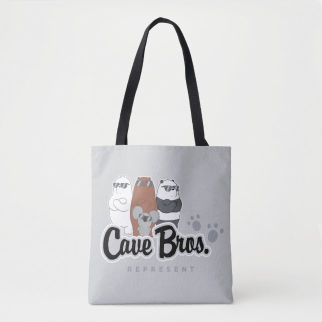 Tote Bag Nous Ours Nus - Bros Grotte. Représenter (Devant)