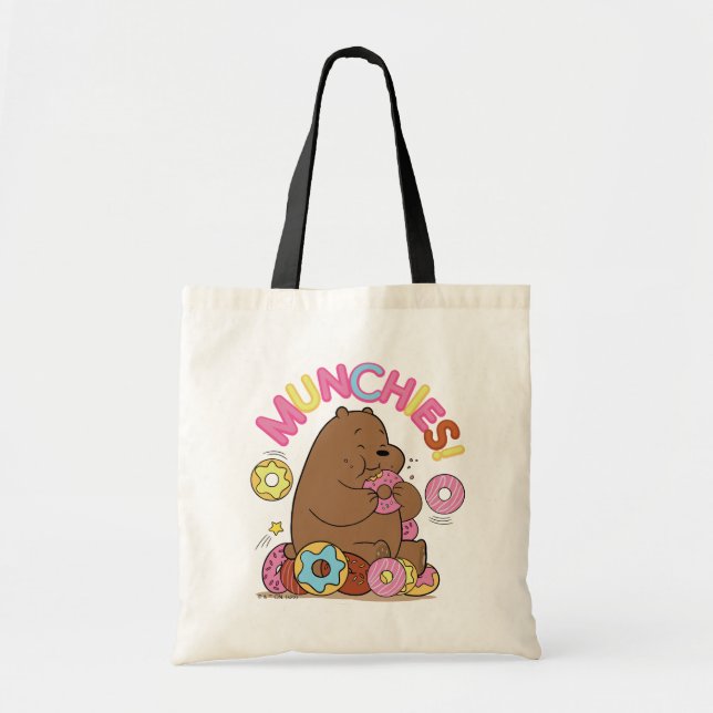 Tote Bag Nous Ours Nus - Grizz Donut Munchies! (Devant)