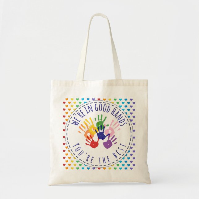 Tote Bag nous sommes en bonnes mains avec vous infirmière c (Devant)