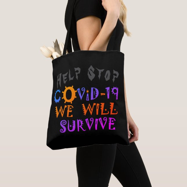 Tote Bag Nous survivrons à COVID-19 - Force et résilience (De près)