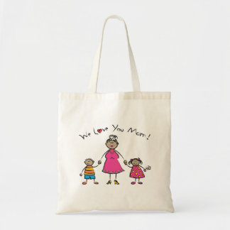 Tote Bag Nous t'aimons Maman Cartoon Famille Bonne fête des