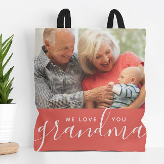 Tote Bag Nous t'aimons Mamie Photo personnalisée Cadeau de 