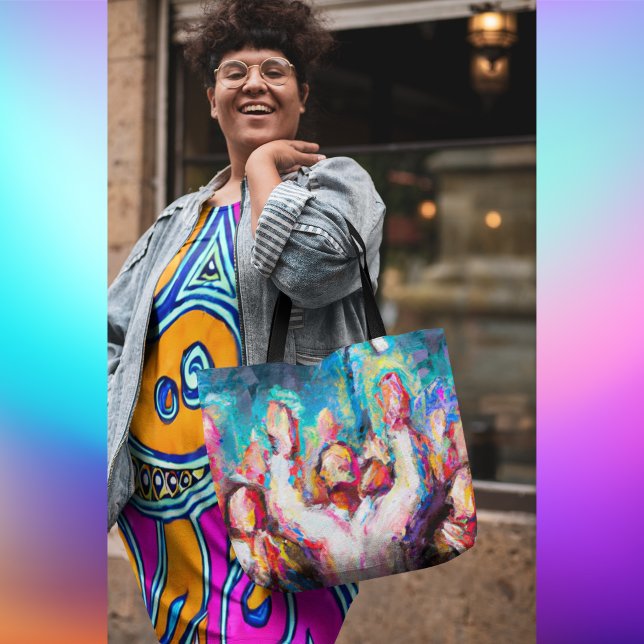 Tote Bag Nous Te Louons Abstrait (Créateur téléchargé)