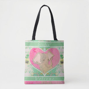 Tote Bag Nouveau bébé avec éléphant Fourre-tout