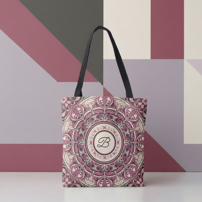 Tote Bag Nouveau Mandala Floral (Créateur téléchargé)