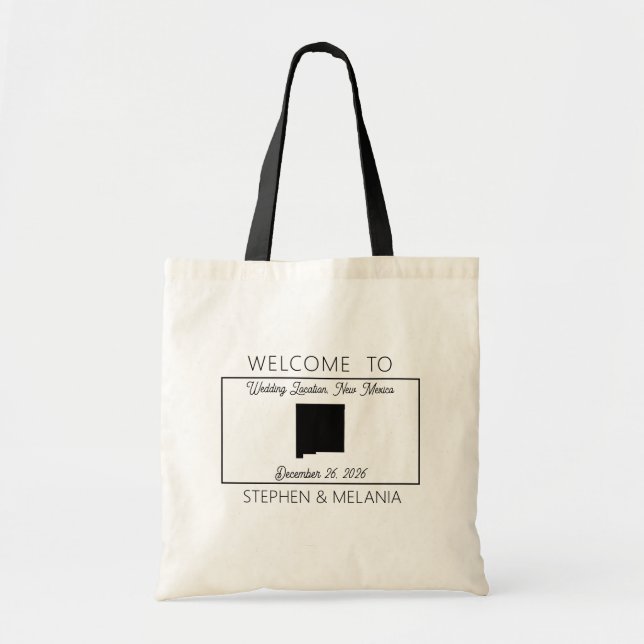 Tote Bag Nouveau Mexique Invités Bienvenue Mariage (Devant)