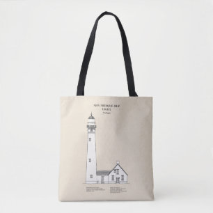 Tote Bag Nouveau phare de Presque Isle - Michigan - SBD