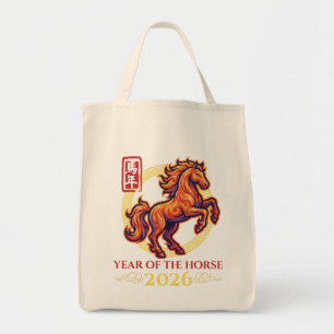 Tote Bag Nouvel An chinois du Cheval de Feu 2026 - Asiatiqu