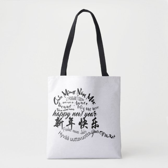 Tote Bag Nouvel An International Rat 2020 Choisissez Couleu (Devant)