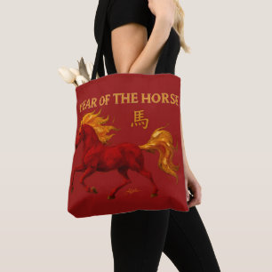 Tote Bag Nouvelle année zodiacale chinoise 2026 Cheval de F