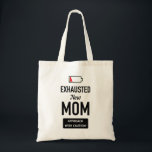 Tote Bag Nouvelle Maman Épuisée. Approche avec prudence !<br><div class="desc">Un cadeau pour les nouvelles mamans. Disponible en tant que Tshirt aussi. https://www.zazzle.com/exhausted_new_mom_approach_with_caution_t_shirt-235870665461097534</div>