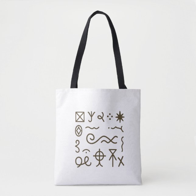 Tote Bag Nsibidi Ancien Africain  (Devant)