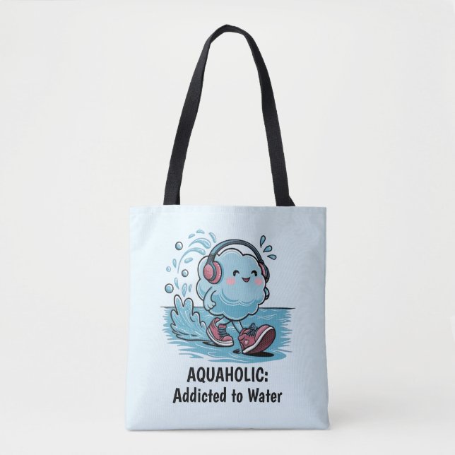 Tote Bag Nuage de dessin animé drôle  (Devant)