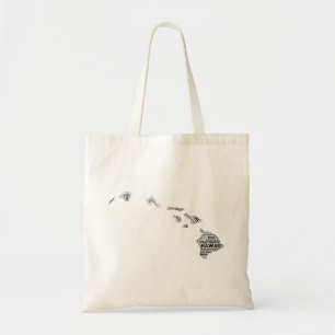 Tote Bag Nuage de mots de l'État d'Hawaii