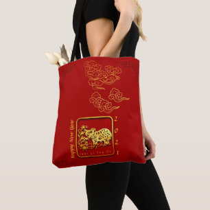 Tote Bag Nuages Auspicious Nouvel An chinois OX AoTB
