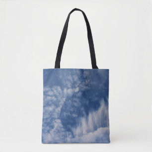 Tote Bag Nuages avec des dents sur un imprimé entier fourre
