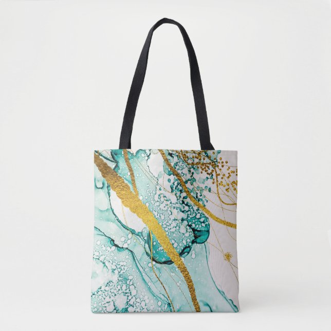 Tote Bag Nuages d'art Abstraits : Encre translucide (Devant)