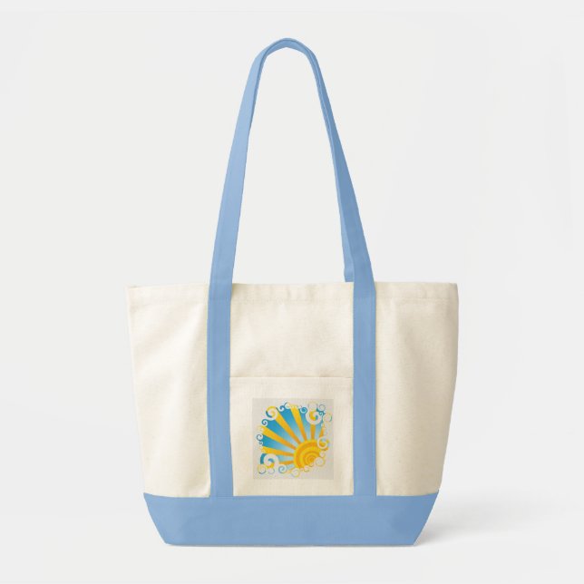 Tote Bag Nuages Tourbillonnants Sur Éclat De Soleil (Devant)