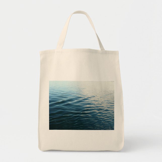 Tote Bag Nuances d'eau bleue Photographie de la nature Abst (Devant)