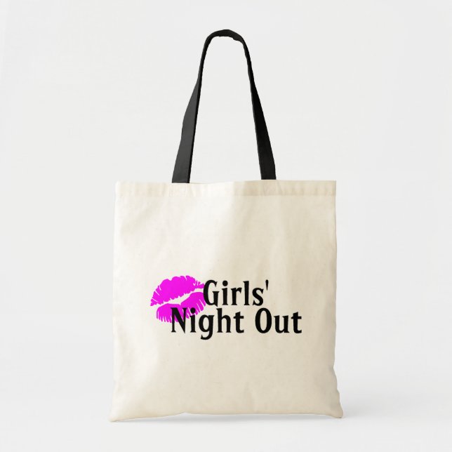 Tote Bag Nuit de filles (lèvres) (Devant)