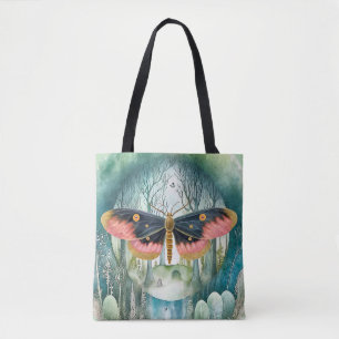 Tote Bag Nuit de la forêt de Moth Rose