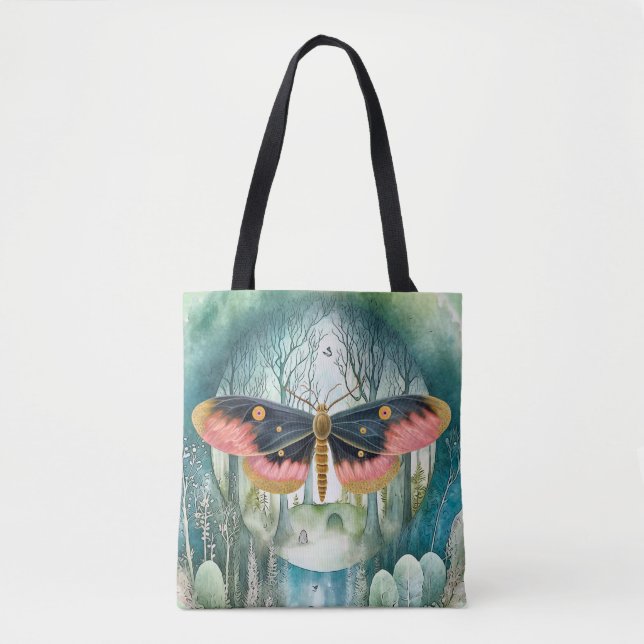 Tote Bag Nuit de la forêt de Moth Rose (Devant)