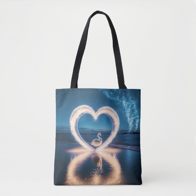 Tote Bag Nuit étoilée d'amour (Devant)