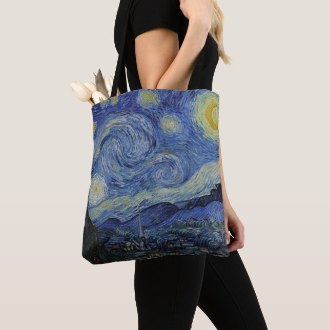 Tote Bag "Nuit étoilée" par Van Gogh (De près)