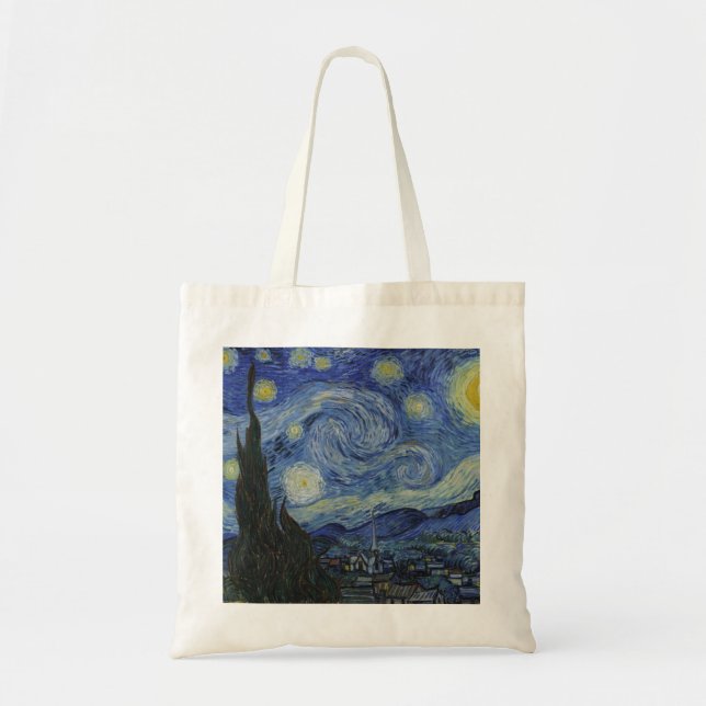 Tote Bag Nuit étoilée par Vincent Van Gogh (Devant)