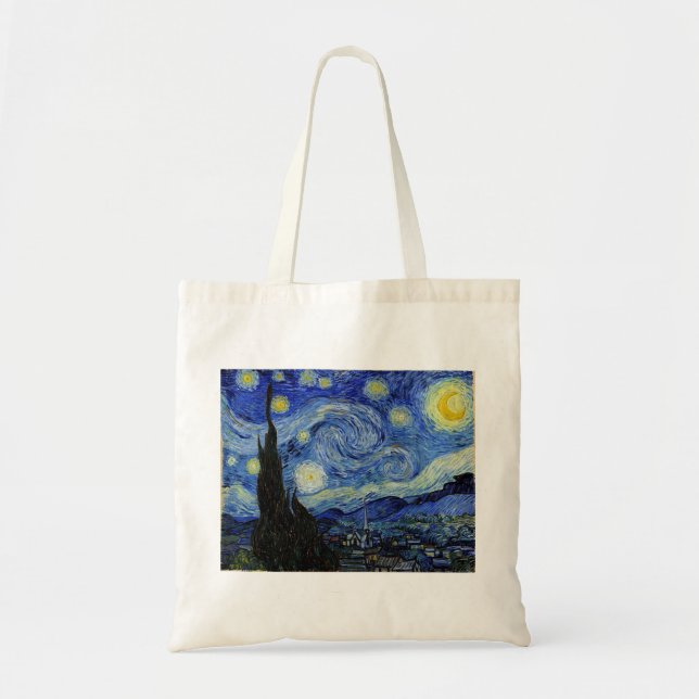 Tote Bag Nuit étoilée par Vincent Van Gogh (Devant)