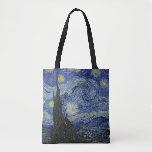 Tote Bag Nuit étoilée, peinture à l'huile, Vincent Van Gogh (Devant)