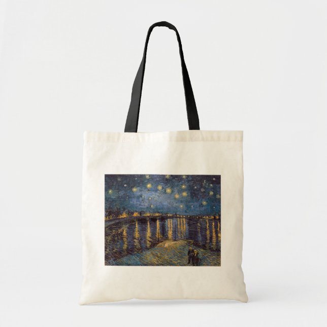 Tote Bag Nuit étoilée sur le Rhône par Vincent Van Gogh (Devant)