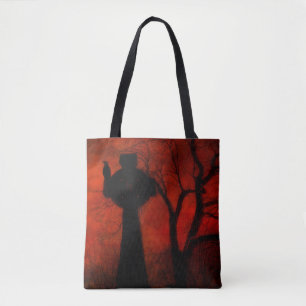 Tote Bag Nuit gothique rouge d'Halloween