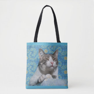 Tote Bag Nuit Kitty Starry