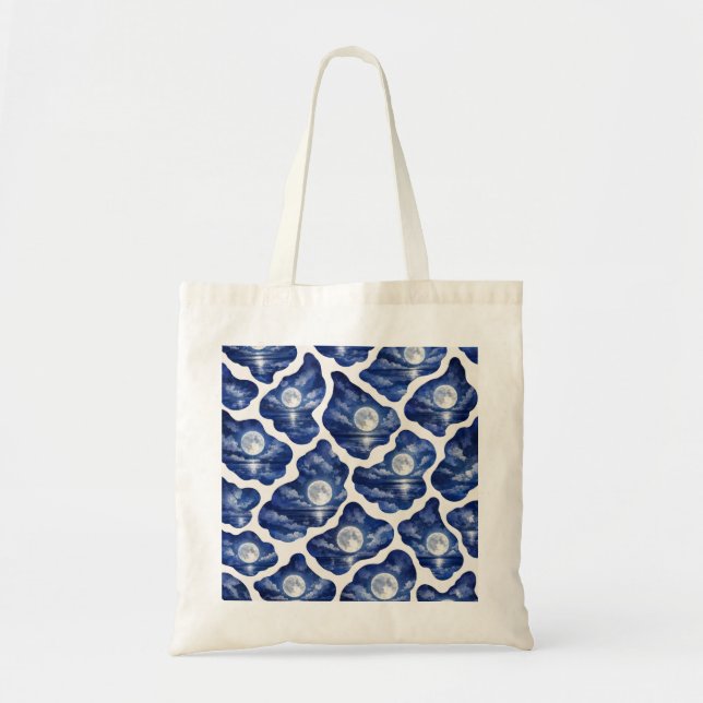 Tote Bag Nuit océanique pleine lune (Devant)