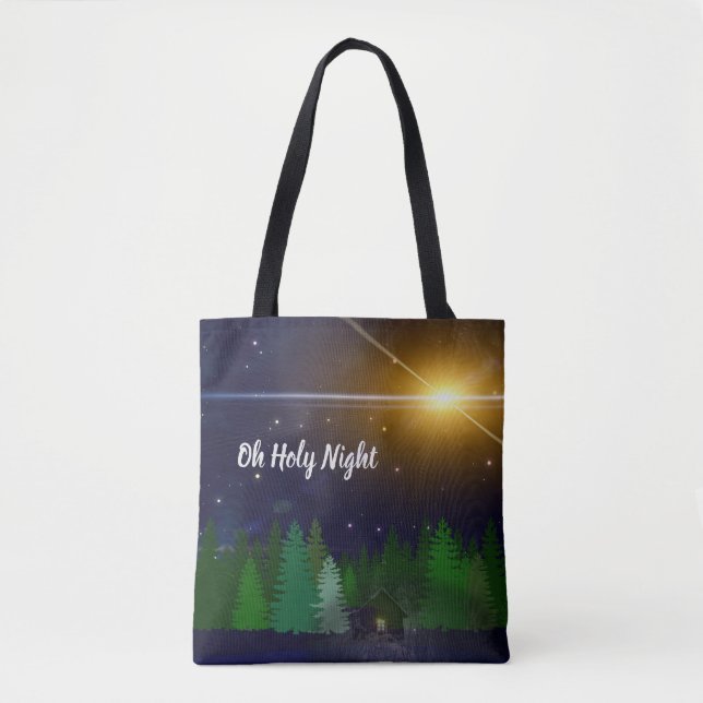 Tote Bag Nuit sainte/C'est la raison de la saison sur un (Devant)