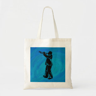 Tote Bag Nuits de Boogie à New York Trumpet Bleu
